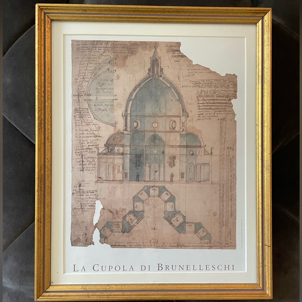 Framed Architectural Print of the Dome of Florence Cathedral